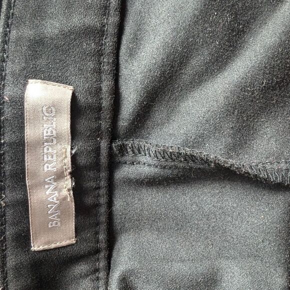 Banana Republic black faux suede skinny pants size 2 - Picture 4 of 9
